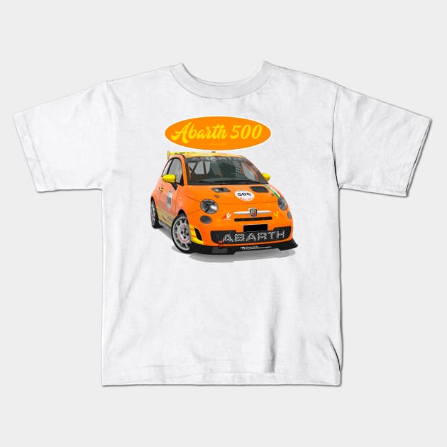 ABARTH 500 506 Kids T-Shirt by PjesusArt